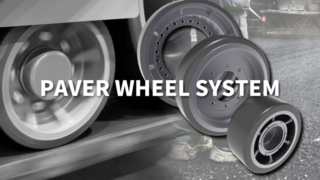 アスファルト舗装機のキャリアホイール、駆動ホイール、ガイドホイール